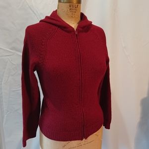 Shoshanna Red Wool Zipped Hoodie